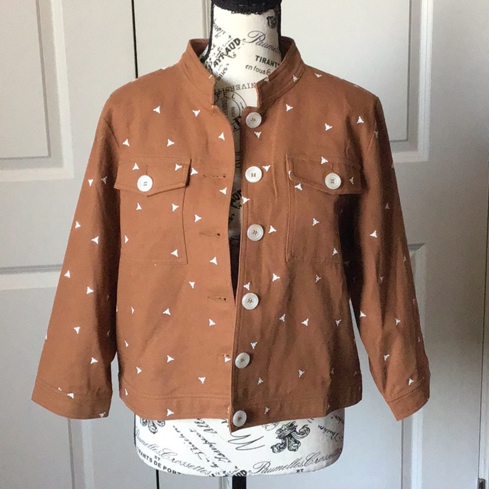 Brown Patterned Blazer/Jacket
